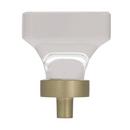 Amerock Clear/Golden Champagne Glacio 1-3/8 in (35 mm) Length Clear/Golden Champagne Cabinet Knob 