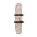 Carrione 2-1/2 in (64 mm) Length Marble White/Oil-Rubbed Bronze Cabinet Knob 