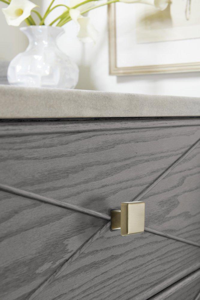 Amerock Golden Champagne Blackrock 1-1/2 in (38 mm) Length Golden Champagne Cabinet Knob 