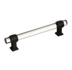 5-1/16 in. Center-to-Center Cabinet Pull in Clear/Black Bronze