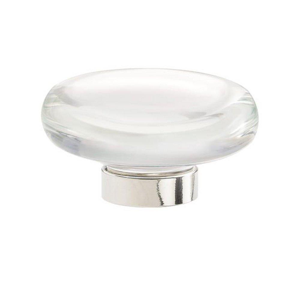 Amerock Clear/Polished Nickel 1-3/4 in. Knob 