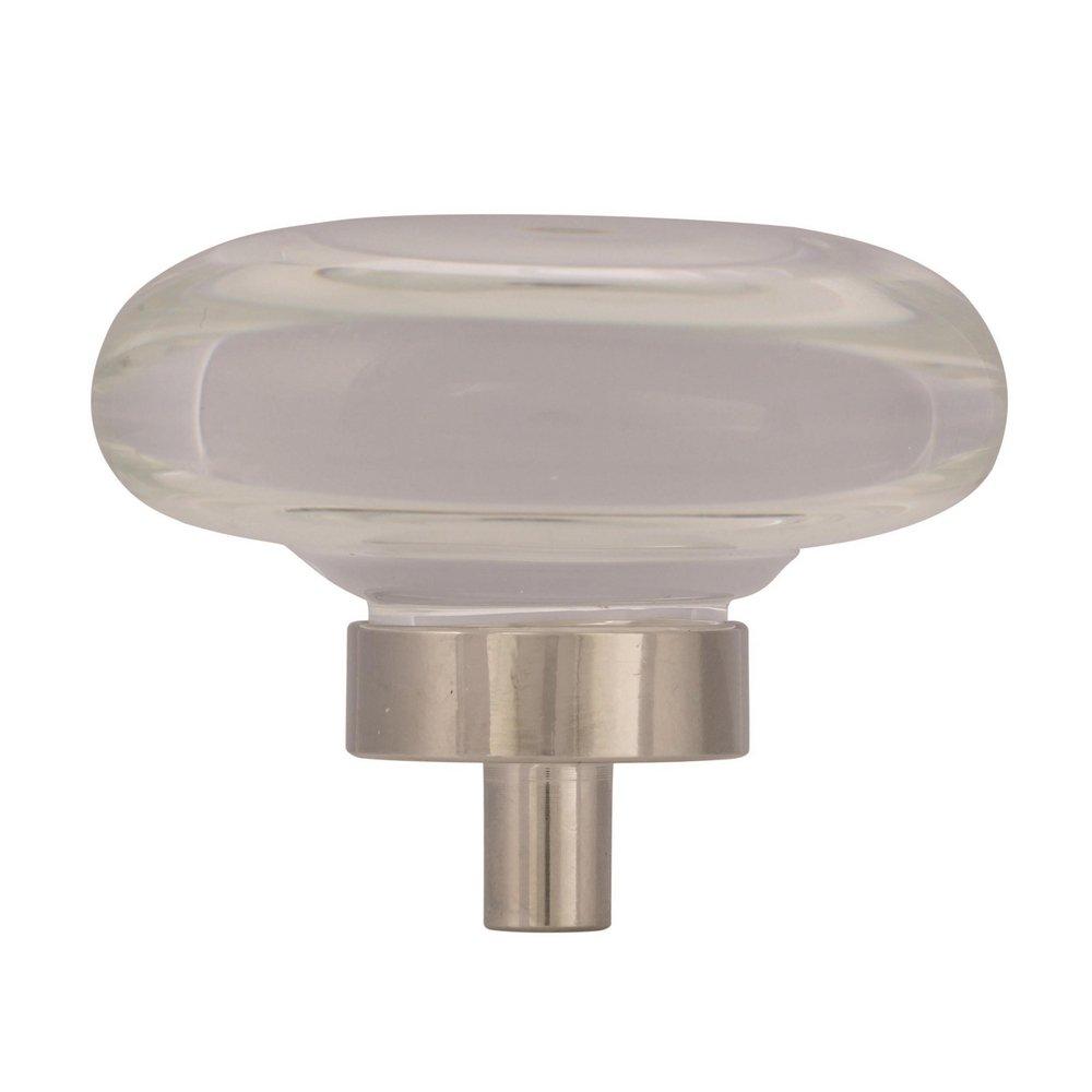 Glacio 1-3/4 in (44 mm) Diameter Clear/Polished Nickel Cabinet Knob 