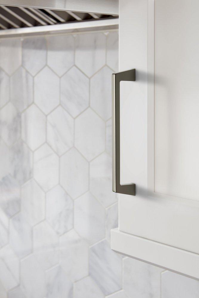 Amerock Gunmetal Blackrock 6-5/16 in (160 mm) Center-to-Center Gunmetal Cabinet Pull 