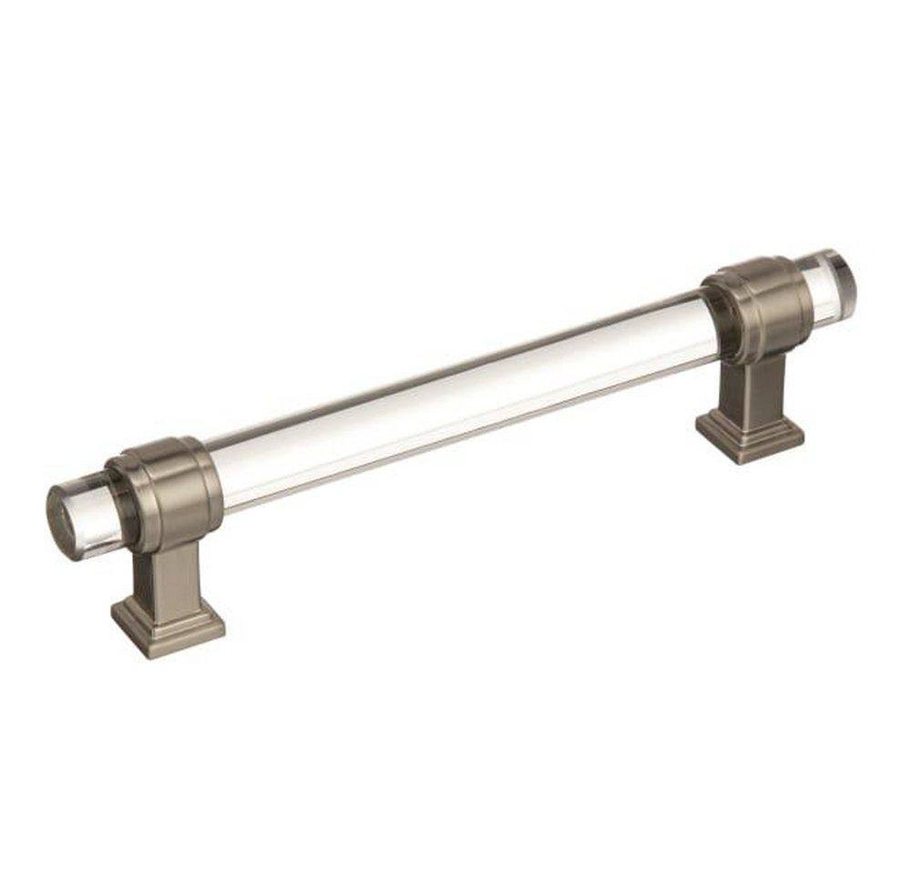 Amerock Clear/Satin Nickel 5-1/16 in. Center-to-Center Pull 