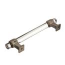 Amerock Clear/Satin Nickel Glacio 5-1/16 in (128 mm) Center-to-Center Clear/Satin Nickel Cabinet Pull 