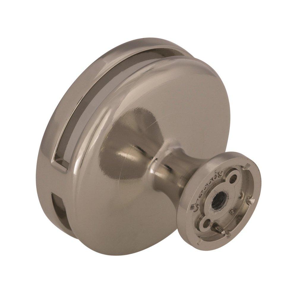 Oberon 1-3/4 in (44 mm) Diameter Polished Nickel/Frosted Cabinet Knob 