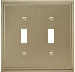 2 Toggle Wall Plate in Golden Champagne