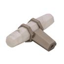 Carrione 2-1/2 in (64 mm) Length Marble White/Satin Nickel Cabinet Knob 