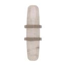 Carrione 2-1/2 in (64 mm) Length Marble White/Satin Nickel Cabinet Knob 