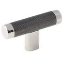 2-5/8 in. Cabinet Knob in Polished Nickel/Gunmetal