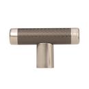 Amerock Polished Nickel/Gunmetal Esquire 2-5/8 in (67 mm) Length Polished Nickel/Gunmetal Cabinet Knob 