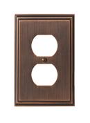 1 Receptacle Oil Rubbed Bronze Wall Plate