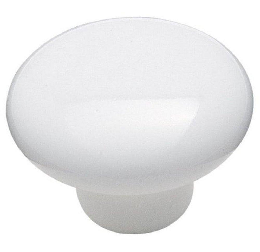 Amerock White 1-1/2 in. Knob 
