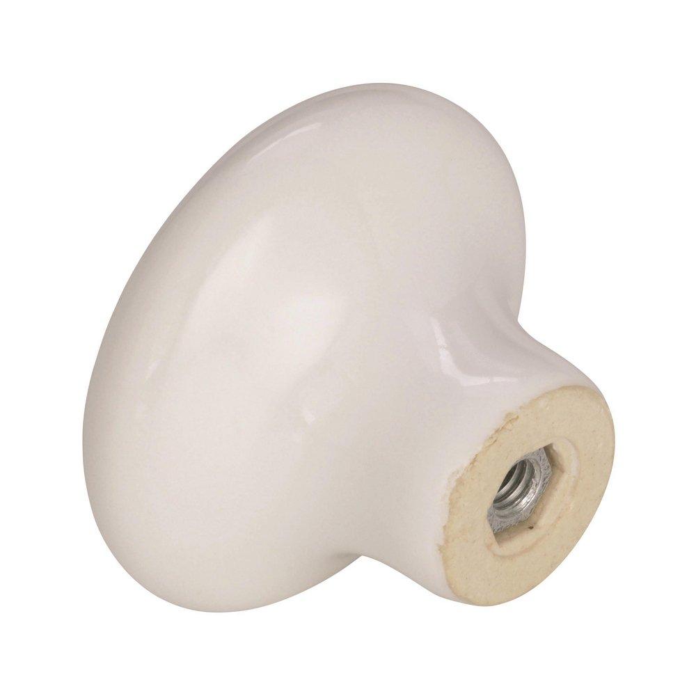 Allison Value 1-1/2 in (38 mm) Diameter White Cabinet Knob 