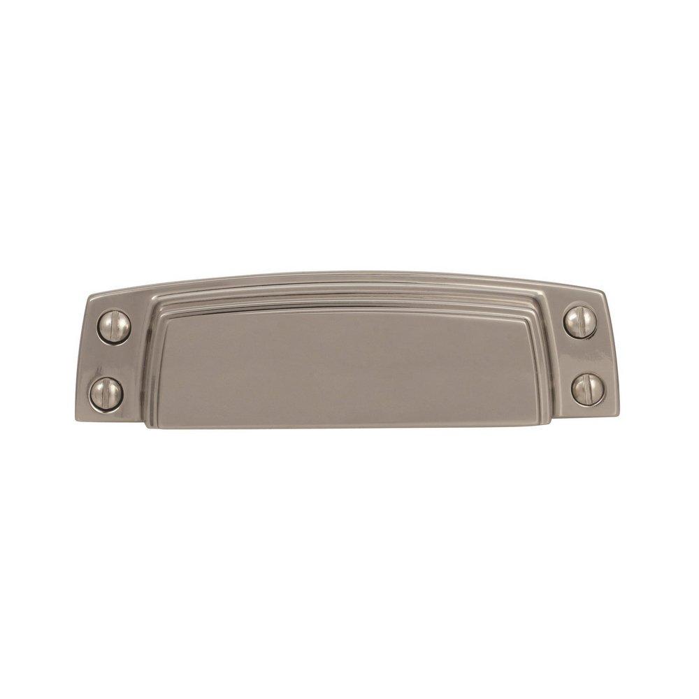 Highland Ridge 3-1/2 in (89 mm) Center-to-Center Polished Nickel Cabinet Cup Pull 