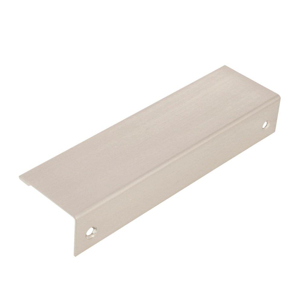 Amerock Satin Nickel Edge Pull 5-1/16 in (128 mm) Center-to-Center Satin Nickel Cabinet Pull 