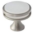 1-3/8 in. Knob in Satin Nickel/Frosted