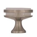 Oberon 1-3/8 in (35 mm) Diameter Satin Nickel/Frosted Cabinet Knob 