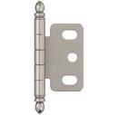 Amerock Satin Nickel 3/4 in. Partial Wrap Full Inset Ball Tip Hinge 