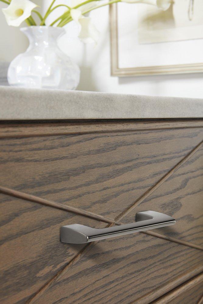 Amerock Graphite Riva 3 in (76 mm) Center-to-Center Graphite Cabinet Pull 