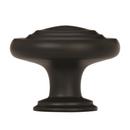 Amerock Flat Black Inspirations 1-5/16 in (33 mm) Diameter Flat Black Cabinet Knob 