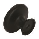Amerock Flat Black Inspirations 1-5/16 in (33 mm) Diameter Flat Black Cabinet Knob 