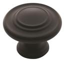 1-5/16 in. Round Cabinet Knob in Flat Black