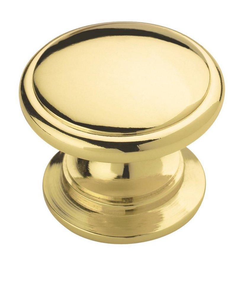 Amerock Polished Brass Allison Value 1-1/4 in (32 mm) Diameter Polished Brass Cabinet Knob 