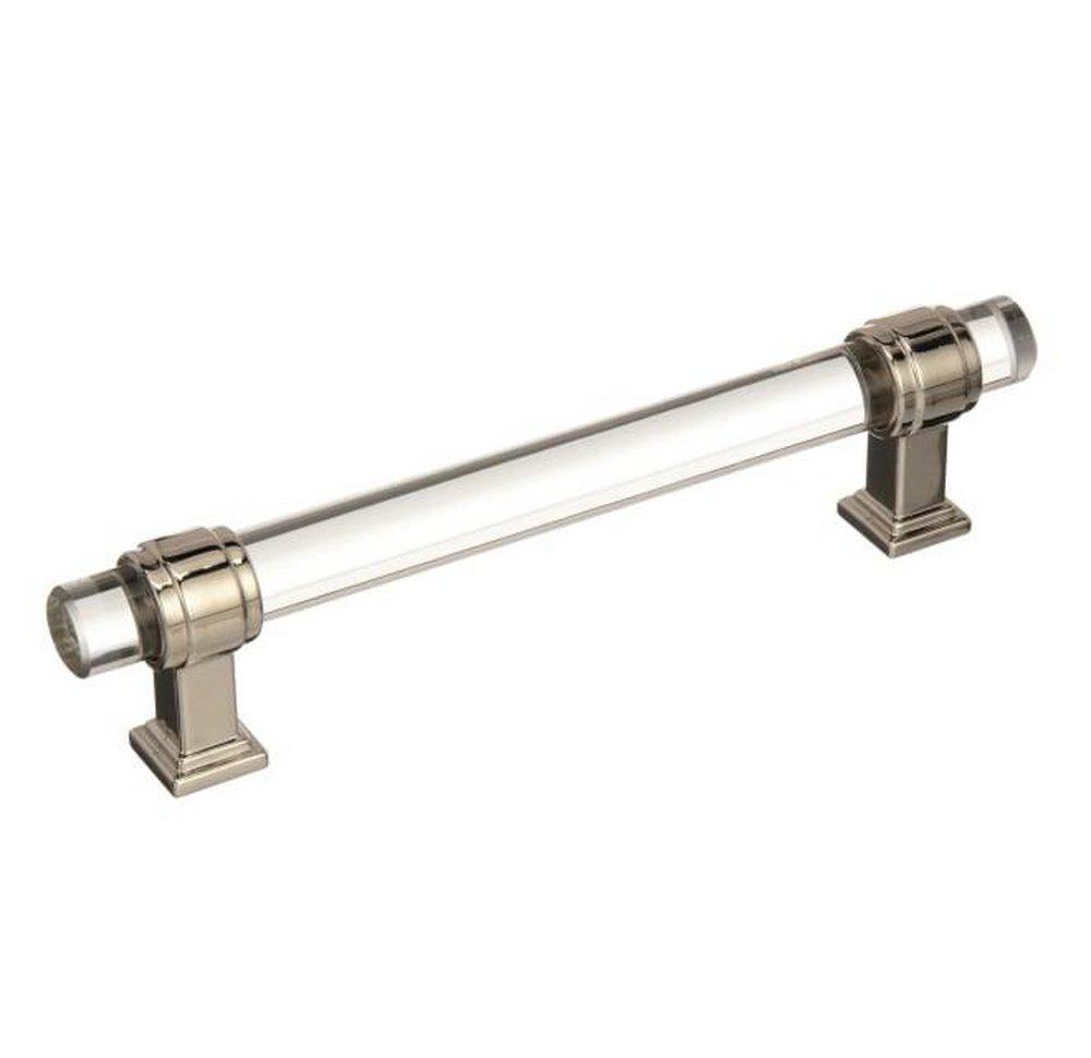 Amerock Clear/Polished Nickel 5-1/16 in. Center-to-Center Pull 