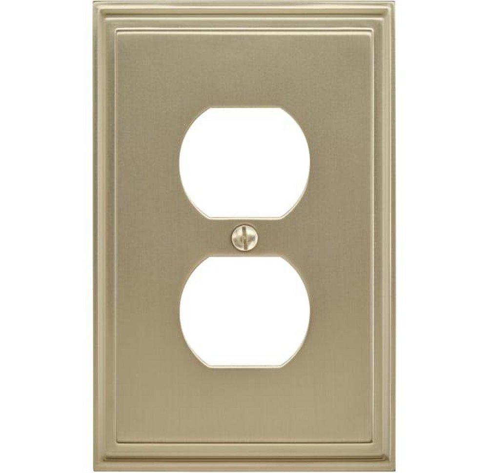 Mulholland 1 Receptacle Golden Champagne Wall Plate 