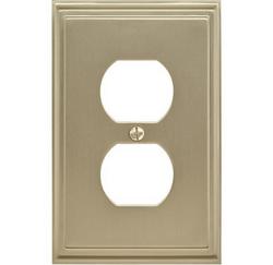 1 Receptacle Wall Plate in Golden Champagne