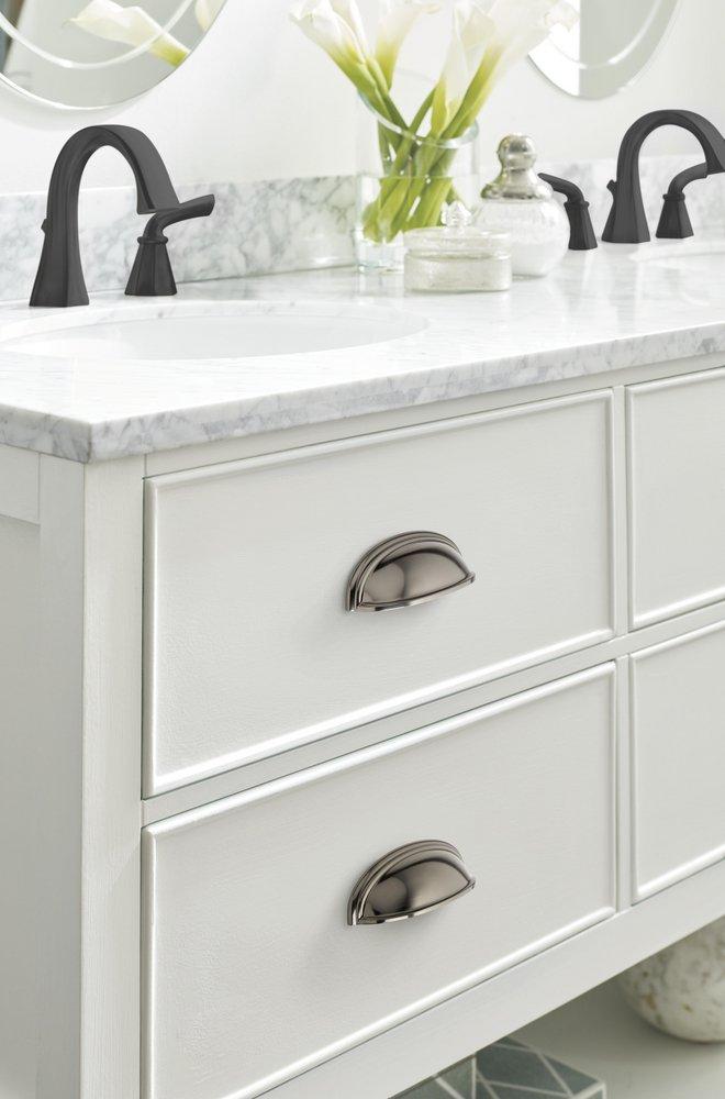 Ashby 4 in (102 mm) & 3 in (76 mm) Center-to-Center Gunmetal Cabinet Cup Pull 