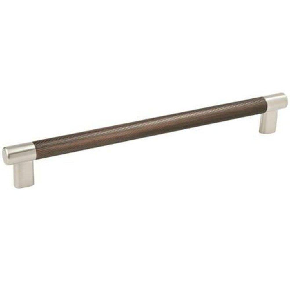 Amerock Satin Nickel/Oil Rubbed Bronze 10-1/16 in. Center-to-Center Pull 