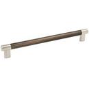 10-1/16 in. Center-to-Center Cabinet Pull in Satin Nickel/Oil Rubbed Bronze