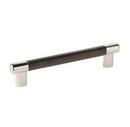 Amerock Polished Nickel/Black Bronze 6-5/16 in. Center-to-Center Pull 