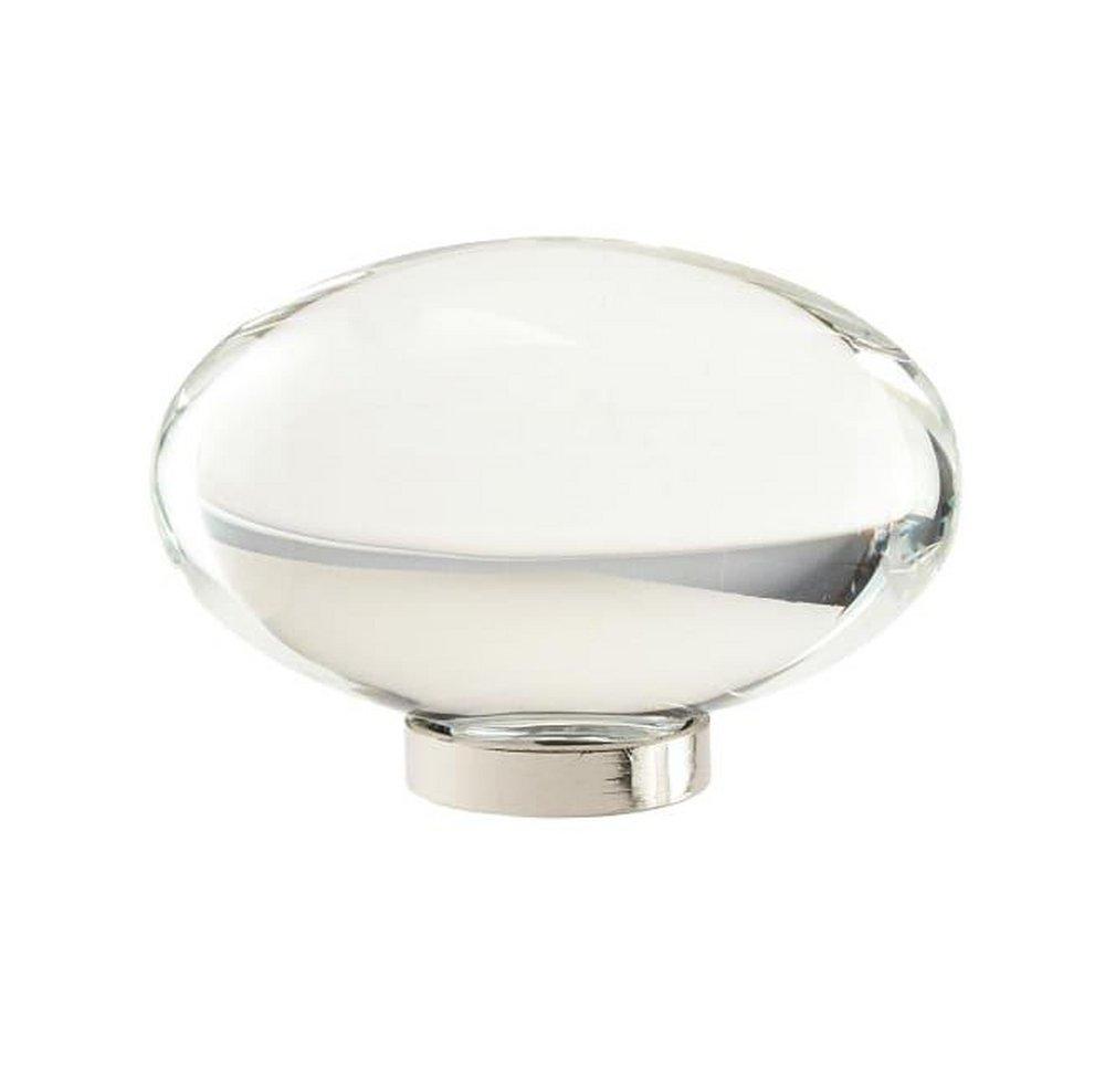 Amerock Clear/Polished Nickel 1 in. Knob 
