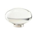 1-3/4 in. Oval Cabinet Knob in Clear/Polished Nickel