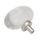 Amerock Clear/Polished Nickel Glacio 1-3/4 in (44 mm) Length Clear/Polished Nickel Cabinet Knob 