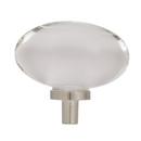 Amerock Clear/Polished Nickel Glacio 1-3/4 in (44 mm) Length Clear/Polished Nickel Cabinet Knob 