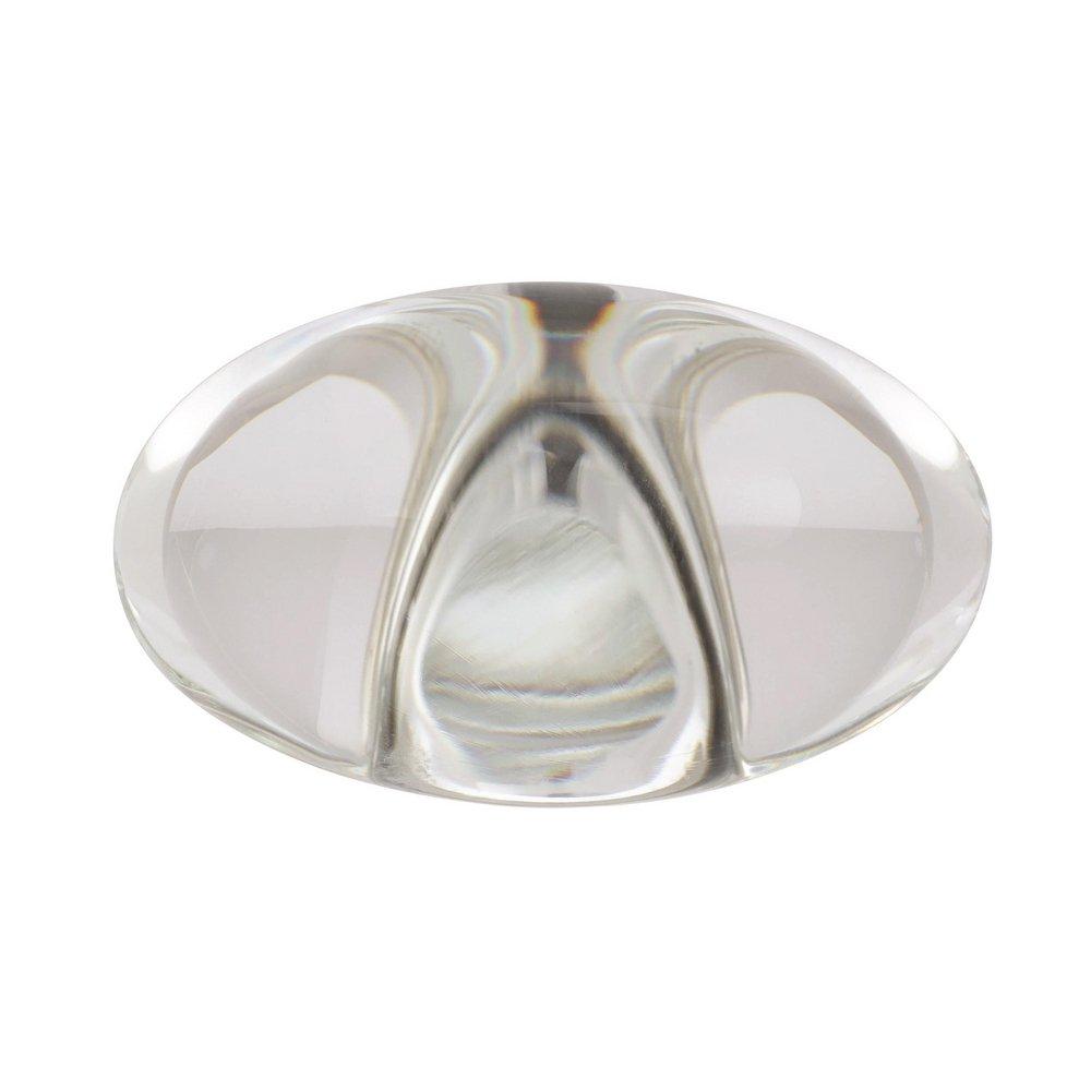 Amerock Clear/Polished Nickel Glacio 1-3/4 in (44 mm) Length Clear/Polished Nickel Cabinet Knob 