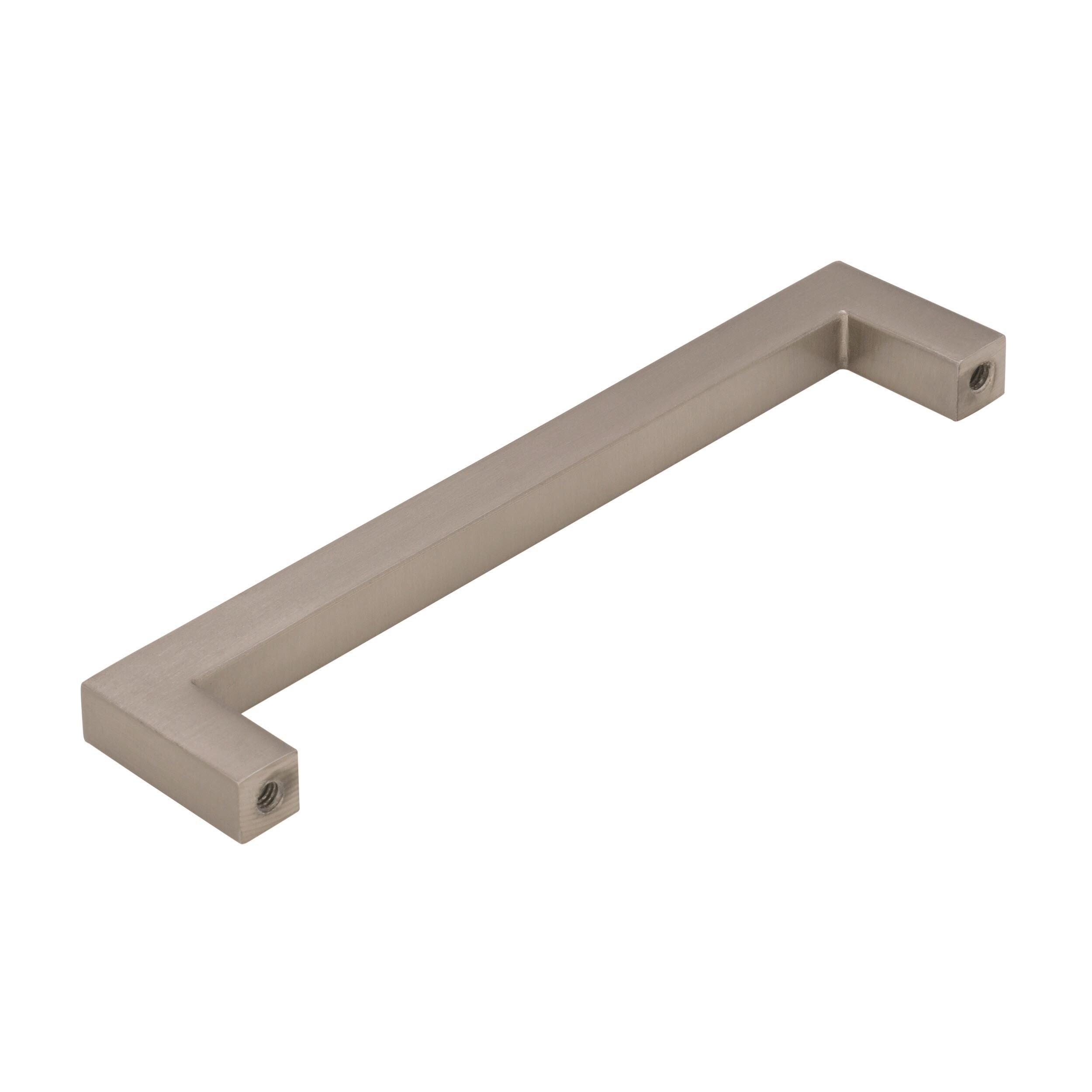 Amerock Brushed Satin Nickel Monument 5-1/16 in (128 mm) Center-to-Center Satin Nickel Cabinet Pull 