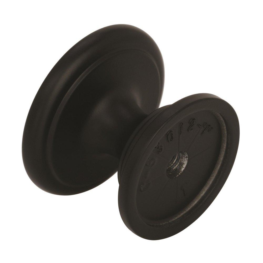 Amerock Flat Black Allison Value 1-1/4 in (32 mm) Diameter Flat Black Cabinet Knob 