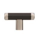 Amerock Polished Nickel/Black Bronze Esquire 2-5/8 in (67 mm) Length Polished Nickel/Black Bronze Cabinet Knob 