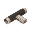 Amerock Polished Nickel/Black Bronze Esquire 2-5/8 in (67 mm) Length Polished Nickel/Black Bronze Cabinet Knob 