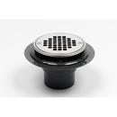 Oatey® Grey PVC Round Low Profile Drain with Stainless Steel Screw-in Strainer and Ring 