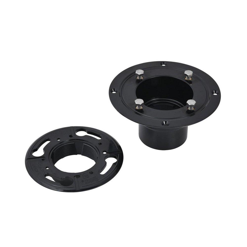 ABS LOW PROFLE DRAIN BASE CLAMPING COLLAR AND FASTENERS 