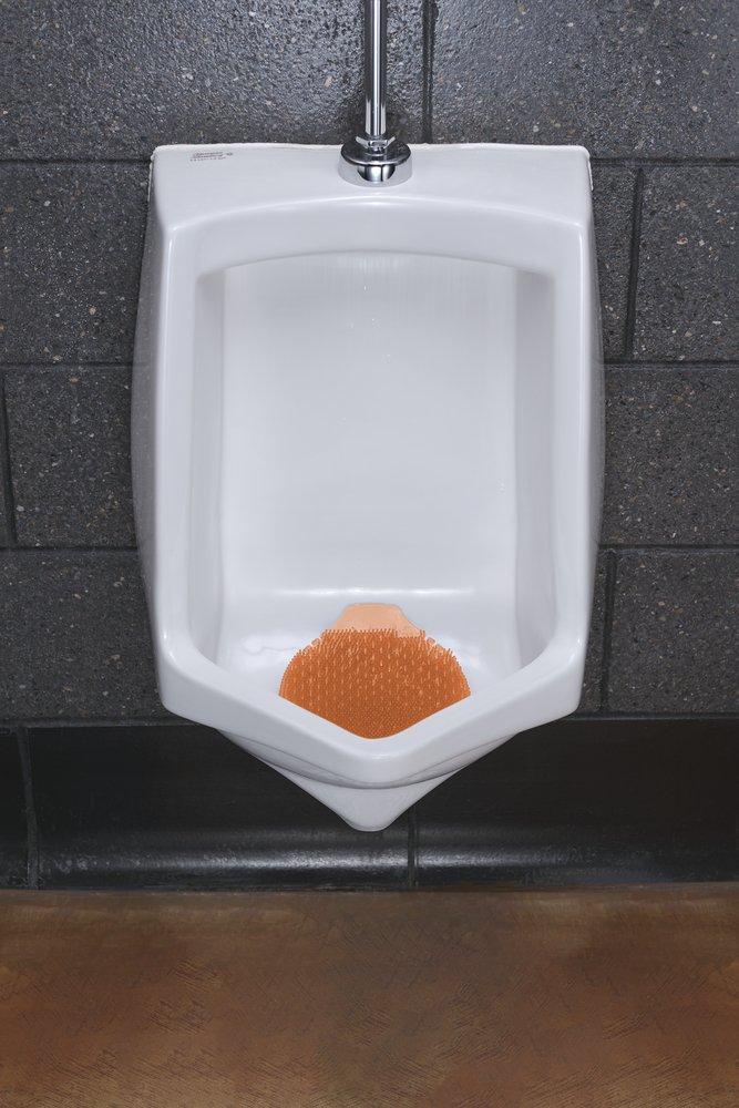 Fresh Products Orange 8 x 7-1/4 x 1 in. EVA Mango Urinal Screen in Orange 