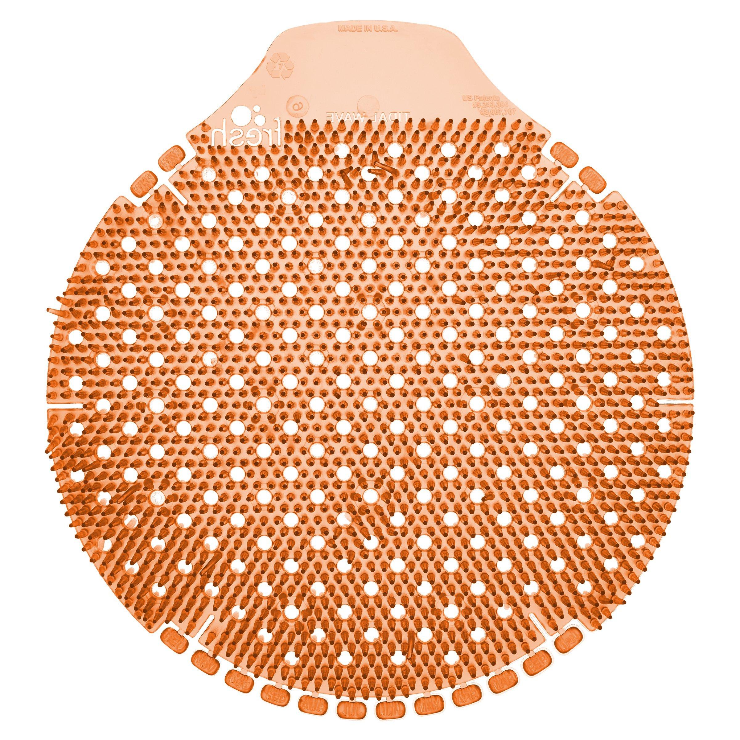 Fresh Products Orange 8 x 7-1/4 x 1 in. EVA Mango Urinal Screen in Orange 