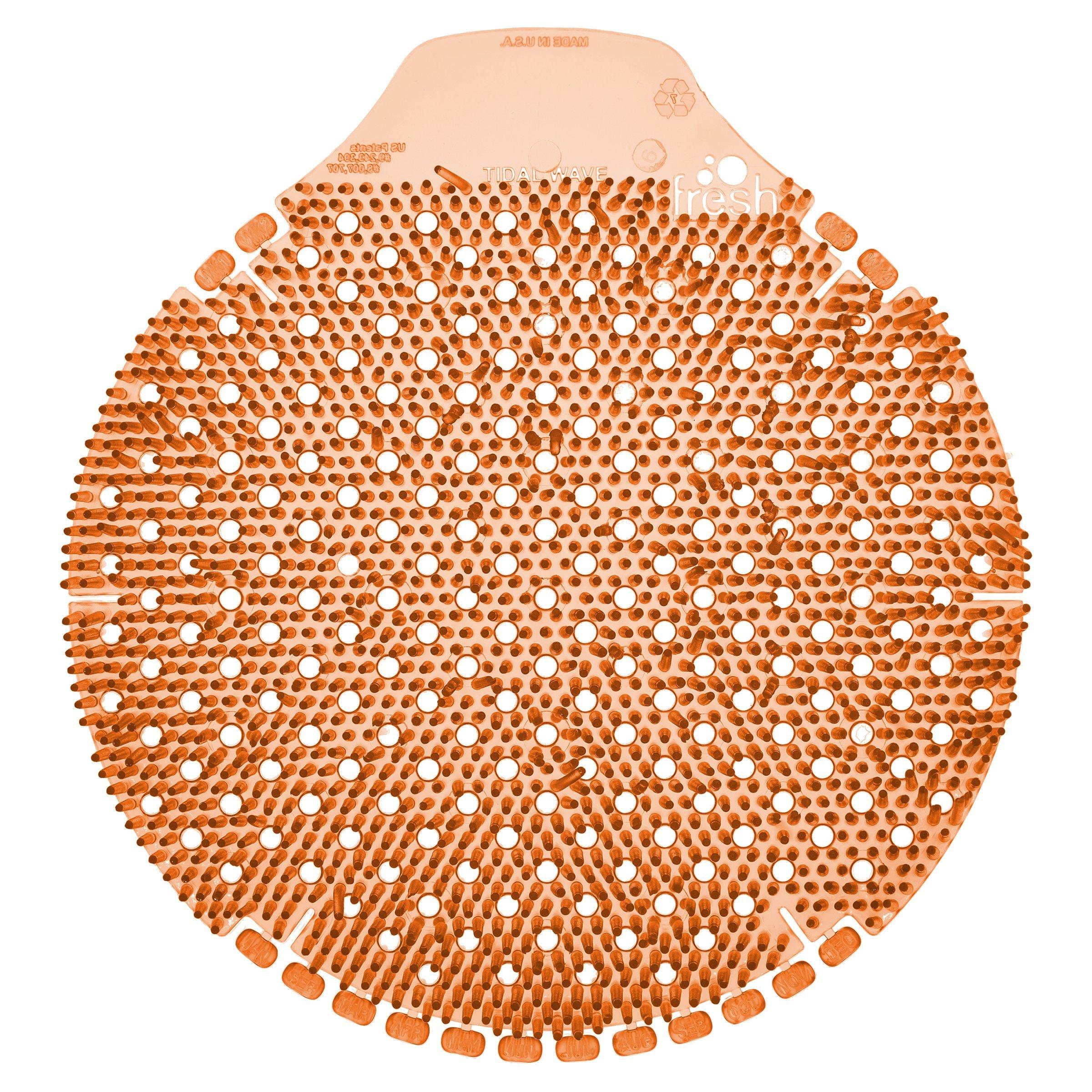 Fresh Products Orange 8 x 7-1/4 x 1 in. EVA Mango Urinal Screen in Orange 