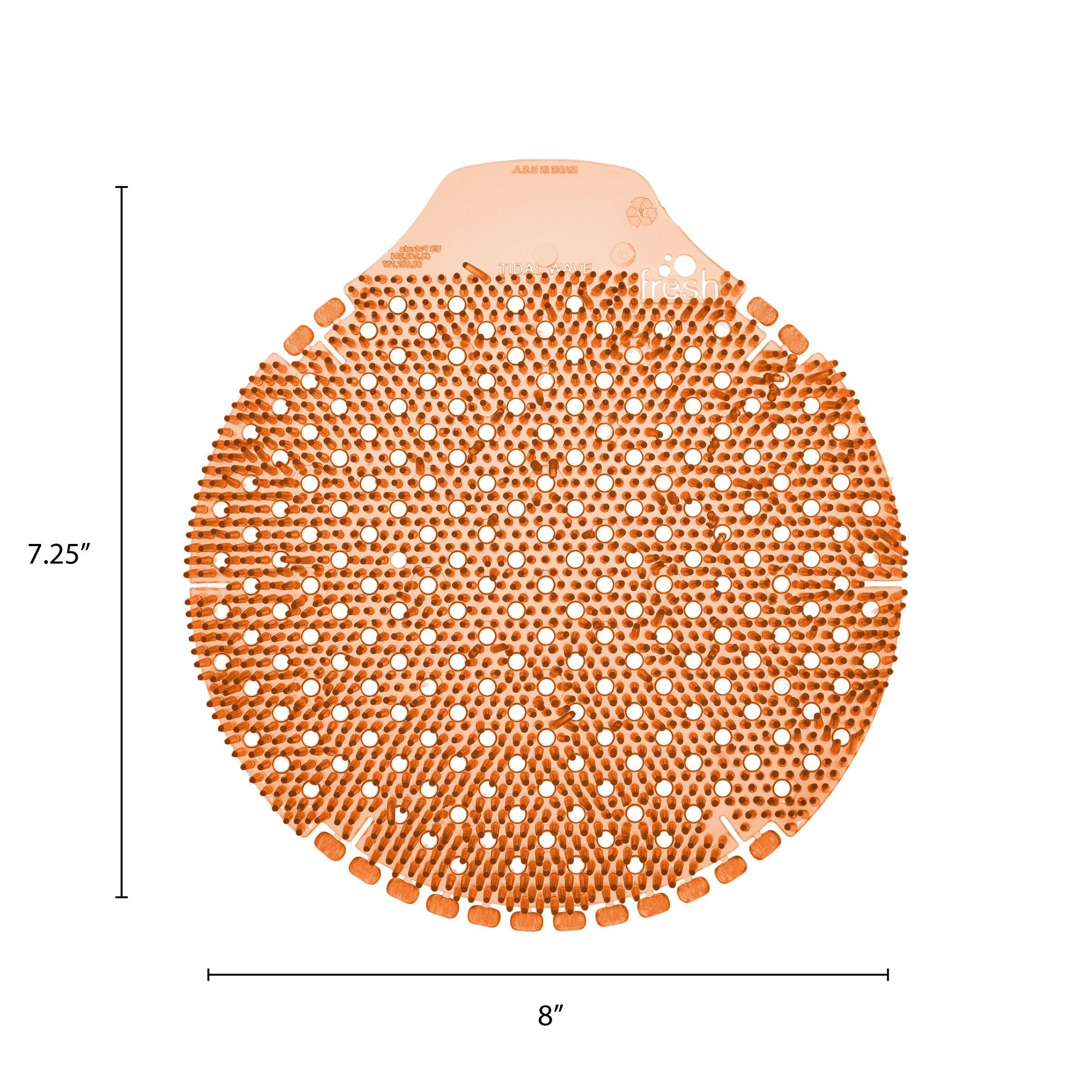 Fresh Products Orange 8 x 7-1/4 x 1 in. EVA Mango Urinal Screen in Orange 